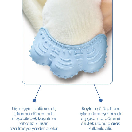 Babyjem Diş Kaşıyıcılı Sevimli Uyku Arkadaşım Mavi