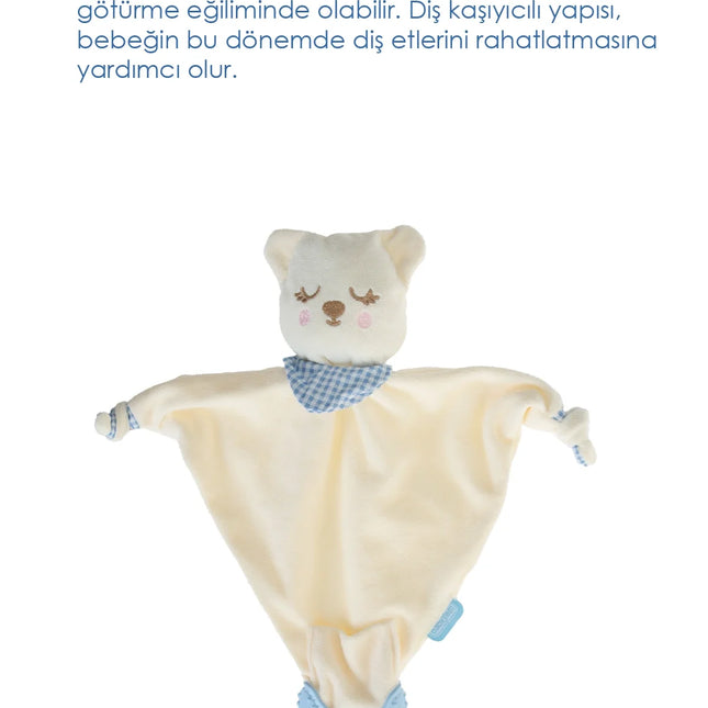 Babyjem Diş Kaşıyıcılı Sevimli Uyku Arkadaşım Mavi