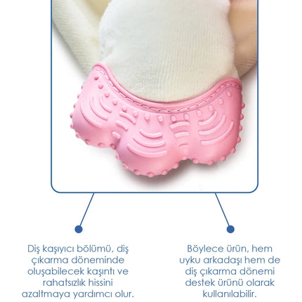 Babyjem Diş Kaşıyıcılı Sevimli Uyku Arkadaşım Pembe