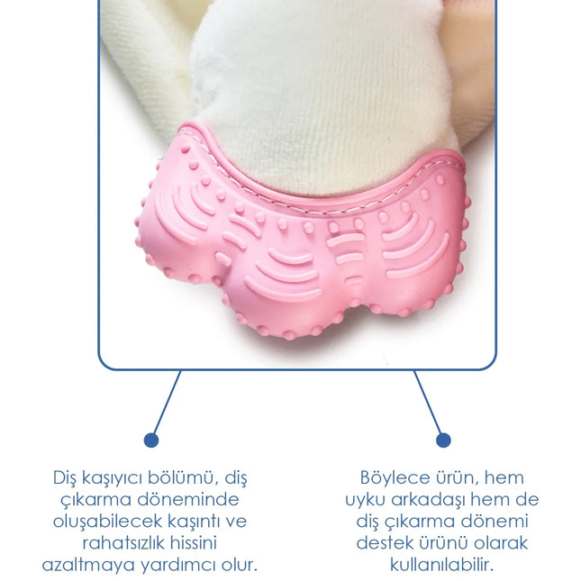Babyjem Diş Kaşıyıcılı Sevimli Uyku Arkadaşım Pembe