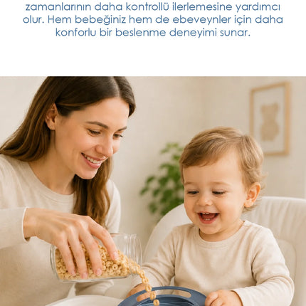 Babyjem Dökülmeyen Tabak Soft Gri