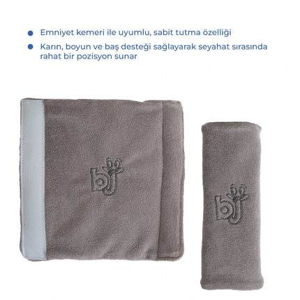 Babyjem Emniyet Kemeri Boyun Koruyucu Gri