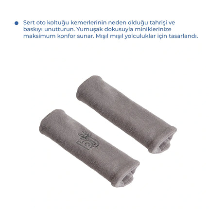 Babyjem Emniyet Kemeri Boyun Koruyucu Gri