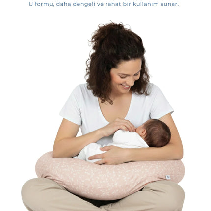Babyjem Emzirme Ve Destek Minderi Somon Çiçek