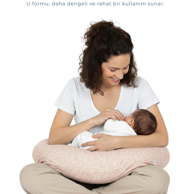 Babyjem Emzirme Ve Destek Minderi Somon Çiçek