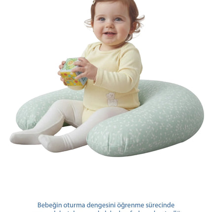 Babyjem Emzirme Ve Destek Minderi Yeşil Çiçek
