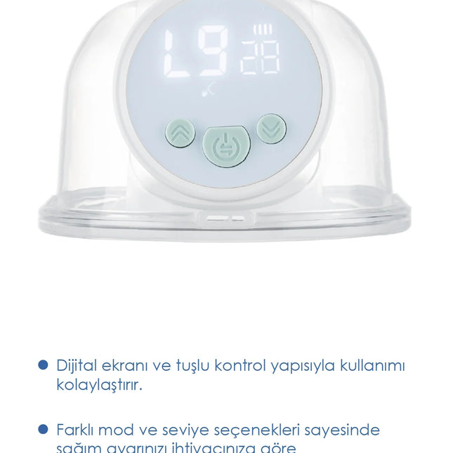Babyjem Fonksiyonel Led Ekran Giyilebilir Göğüs & Süt Pompası