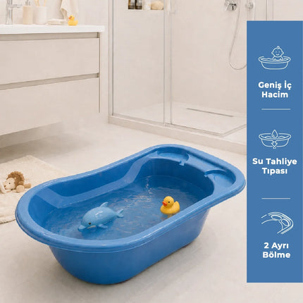 Babyjem Giderli Bebek Banyo Küveti İndigo Mavi