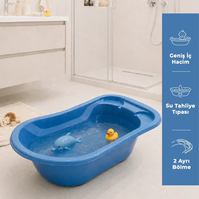 Babyjem Giderli Bebek Banyo Küveti İndigo Mavi