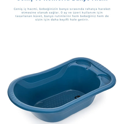 Babyjem Giderli Bebek Banyo Küveti İndigo Mavi