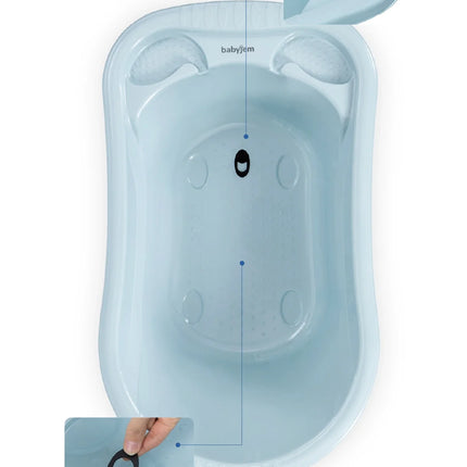 Babyjem Giderli Bebek Banyo Küveti Soft Mavi
