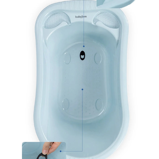 Babyjem Giderli Bebek Banyo Küveti Soft Mavi
