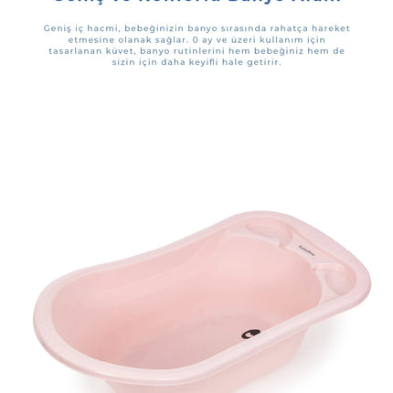 Babyjem Giderli Bebek Banyo Küveti Soft Pembe