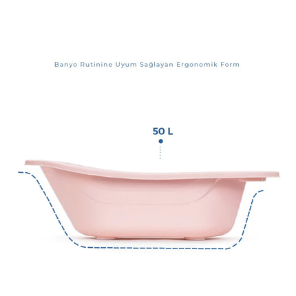 Babyjem Giderli Bebek Banyo Küveti Soft Pembe