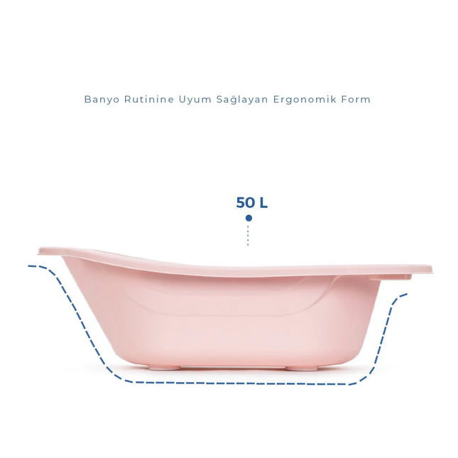 Babyjem Giderli Bebek Banyo Küveti Soft Pembe