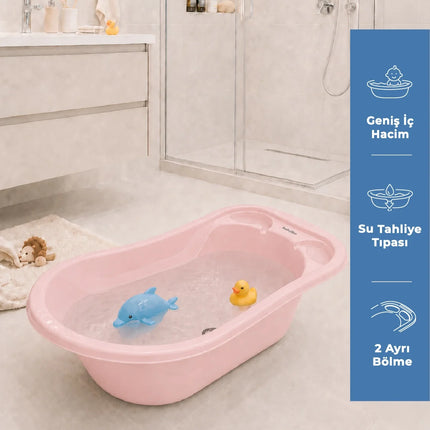 Babyjem Giderli Bebek Banyo Küveti Soft Pembe