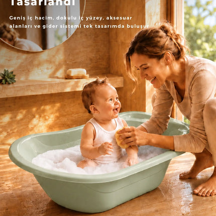 Babyjem Giderli Bebek Banyo Küveti Soft Yeşil