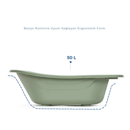 Babyjem Giderli Bebek Banyo Küveti Soft Yeşil