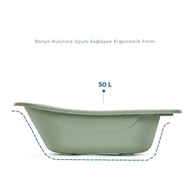 Babyjem Giderli Bebek Banyo Küveti Soft Yeşil