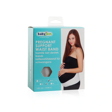 Babyjem Hamile Bel Destek Bandı Beyaz XL Beden