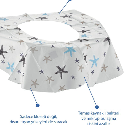 Babyjem Hijyenik Kaymaz Tek Kullanımlık Klozet Kapak Örtüsü 10 Adet