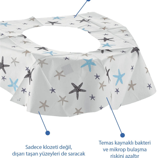 Babyjem Hijyenik Kaymaz Tek Kullanımlık Klozet Kapak Örtüsü 30 Adet