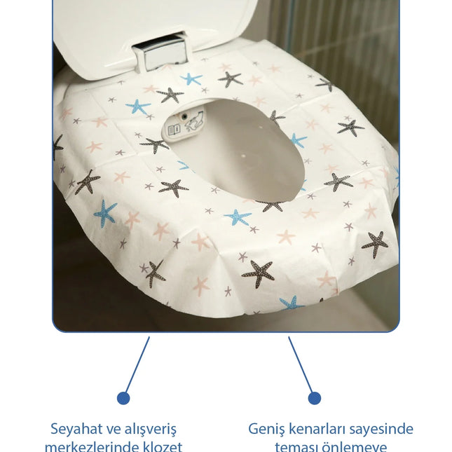 Babyjem Hijyenik Kaymaz Tek Kullanımlık Klozet Kapak Örtüsü 30 Adet