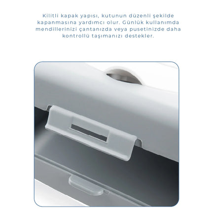 Babyjem Islak Mendil Kutusu Gri / Beyaz