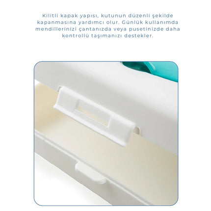 Babyjem Islak Mendil Kutusu Turkuaz / Beyaz