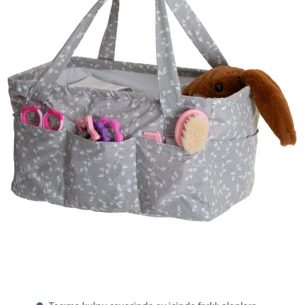 Babyjem Katlamalı Anne&bebek Organizer Gri Çiçek