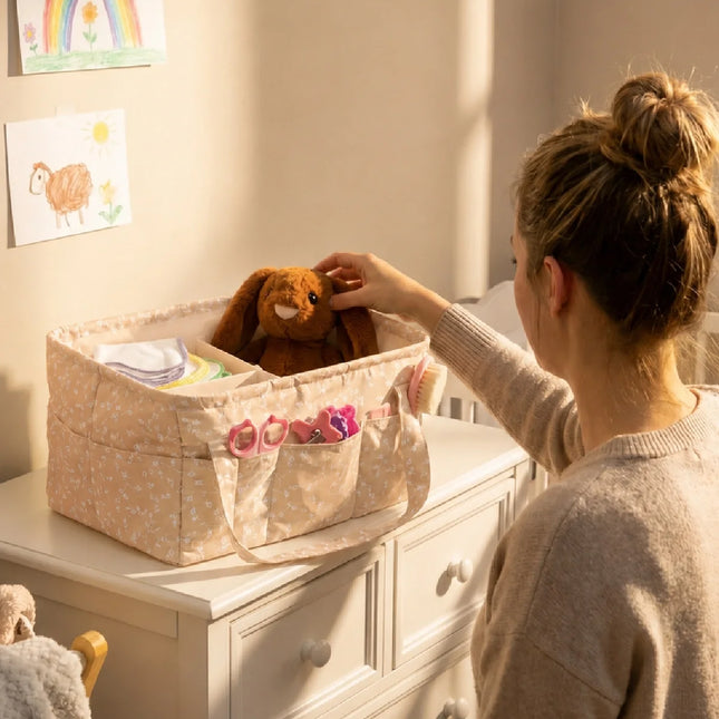 Babyjem Katlamalı Anne&Bebek Organizer Somon Çiçek