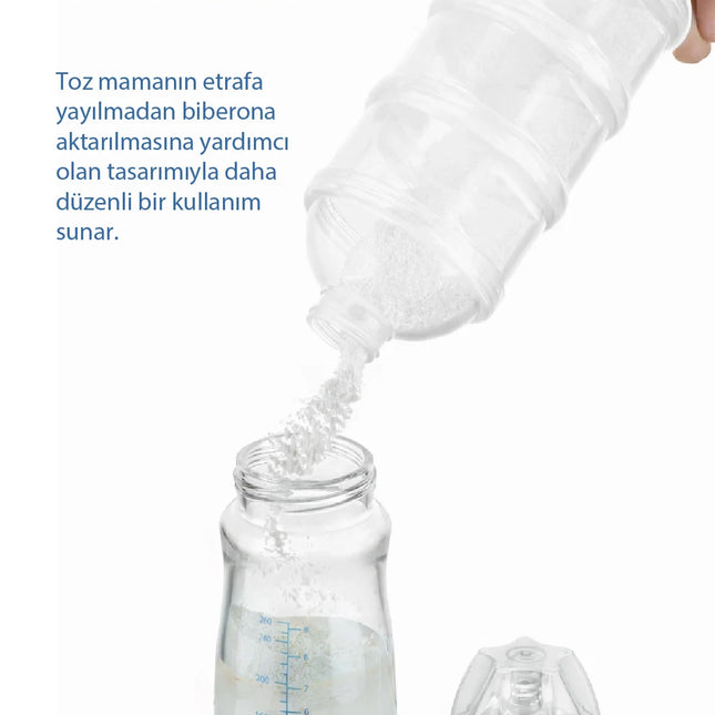 Babyjem Katlı Toz Mama Kabı Beyaz