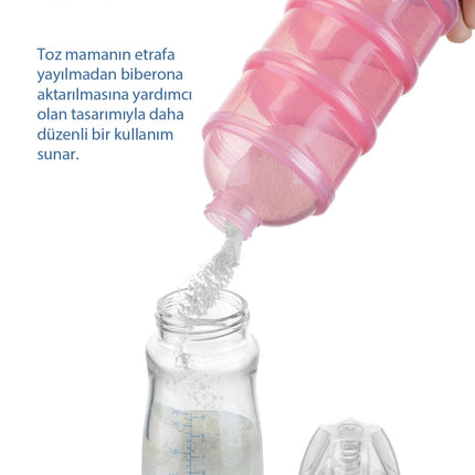 Babyjem Katlı Toz Mama Kabı Pembe