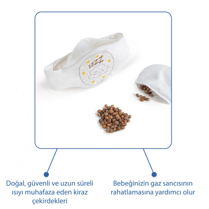 Babyjem Kiraz Çekirdekli Gaz Giderici Kemer - Ekru