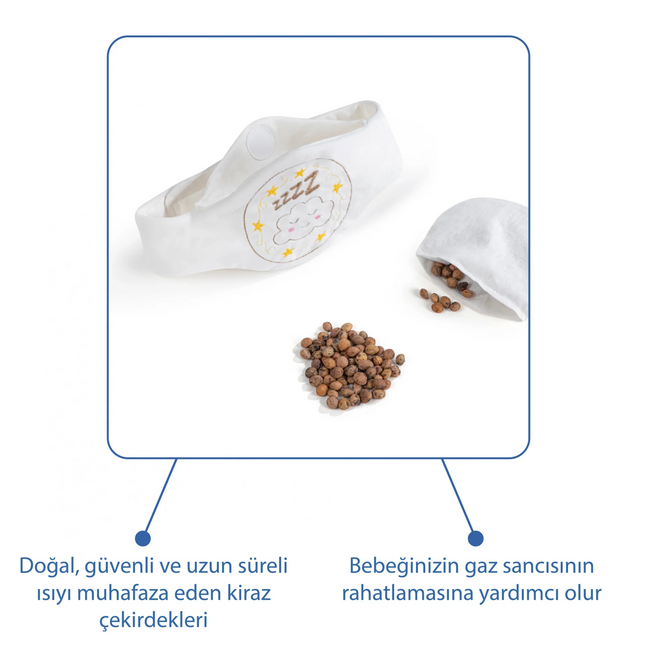 Babyjem Kiraz Çekirdekli Gaz Giderici Kemer - Ekru