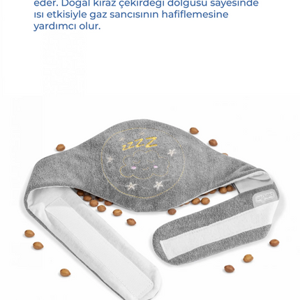 Babyjem Kiraz Çekirdekli Gaz Giderici Kemer - Gri
