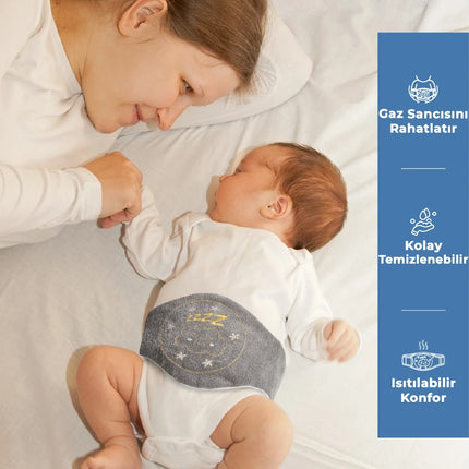Babyjem Kiraz Çekirdekli Gaz Giderici Kemer - Gri