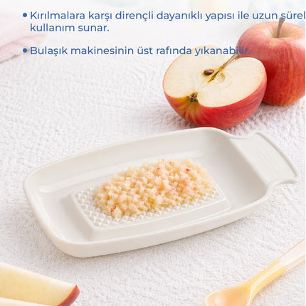 Babyjem Kırılmaz Pratik Bebek Meyve Püre Rendesi Buz Beyaz