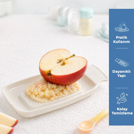 Babyjem Kırılmaz Pratik Bebek Meyve Püre Rendesi Ekru