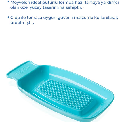 Babyjem Kırılmaz Pratik Bebek Meyve Püre Rendesi Mint