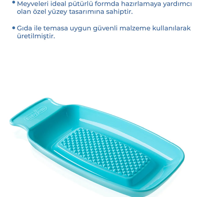 Babyjem Kırılmaz Pratik Bebek Meyve Püre Rendesi Mint