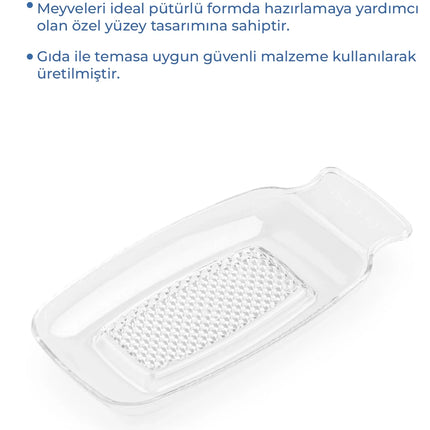 Babyjem Kırılmaz Pratik Bebek Meyve Püre Rendesi Şeffaf