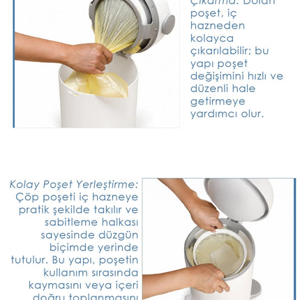 Babyjem Koku Önleyici Bebek Bezi Çöp Kovası (Kartuş Gerektirmez)