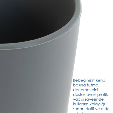 Babyjem Kolay Kavrama Silikon Bardak Gri