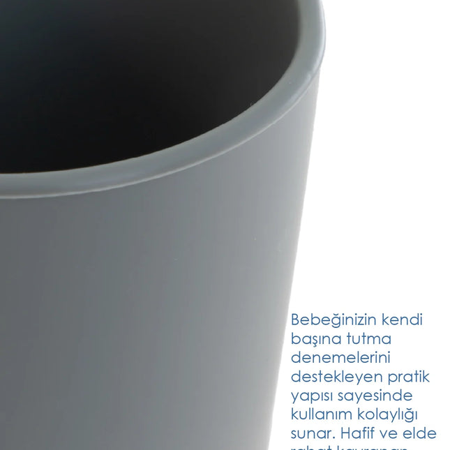 Babyjem Kolay Kavrama Silikon Bardak Gri
