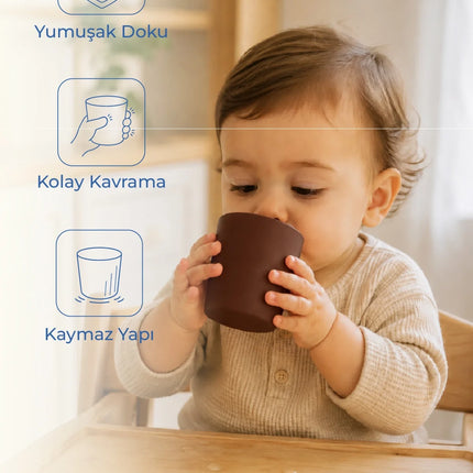 Babyjem Kolay Kavrama Silikon Bardak Mocha