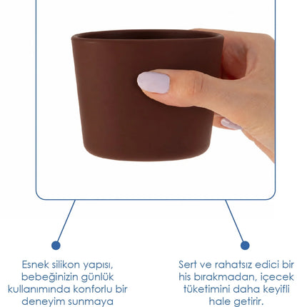 Babyjem Kolay Kavrama Silikon Bardak Mocha