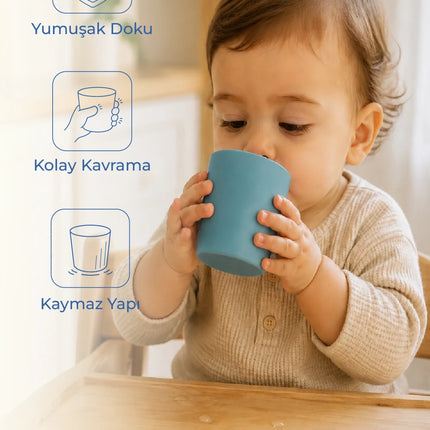 Babyjem Kolay Kavrama Silikon Bardak Yeşil