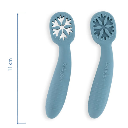 Babyjem Kolay Kavrama Silikon İkili İlk Püre Mama Kaşığım Mint