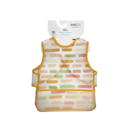 Babyjem Leke Tutmaz Giymeli Mama Önlüğü Pastel Şerit